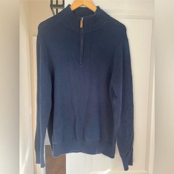 St. John's Bay Other - St John’s Bay 1/4 Zip Mens Pullover Sweater Blue Size M Cotton